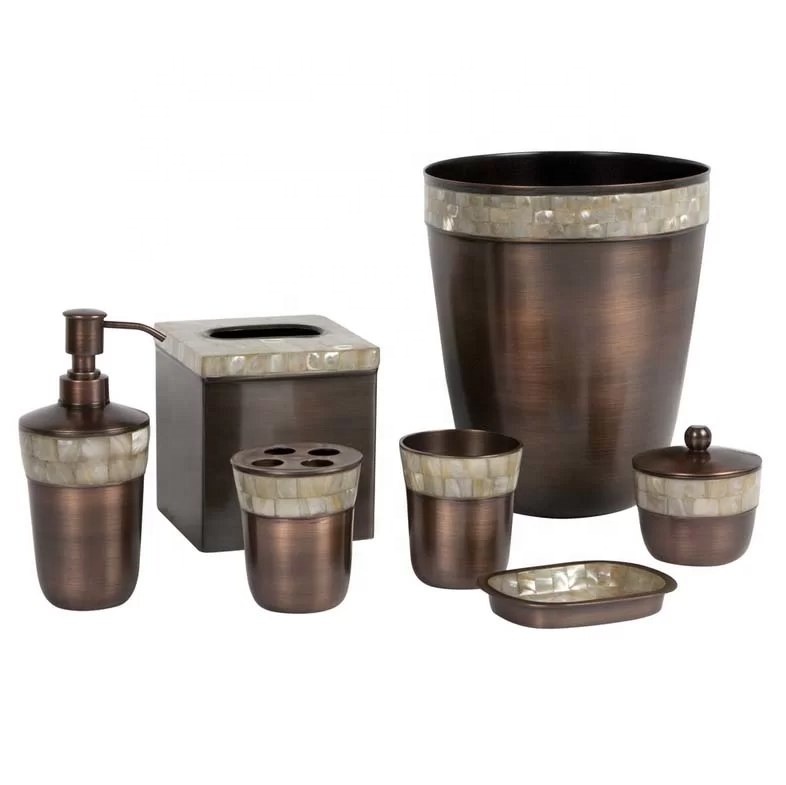 Wholesaler of 7 pieces Bronze Bathroom Accessories Set