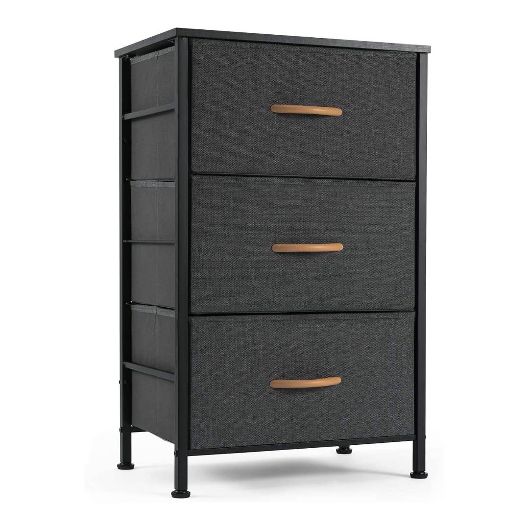 Wholesale of Nightstand Chest with 3 Fabric Drawers