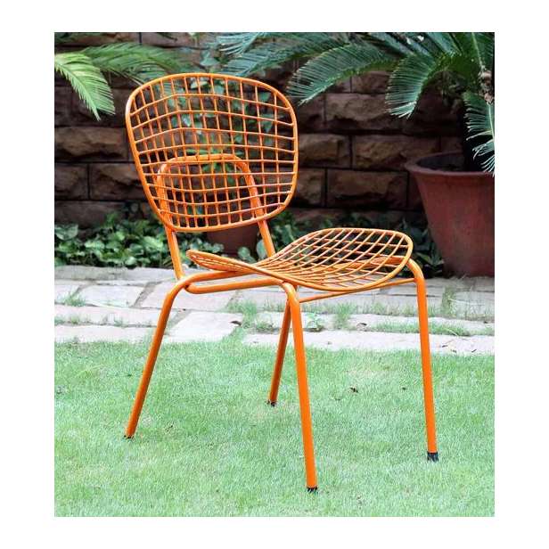 Iron Jali Orange Chair Supplier