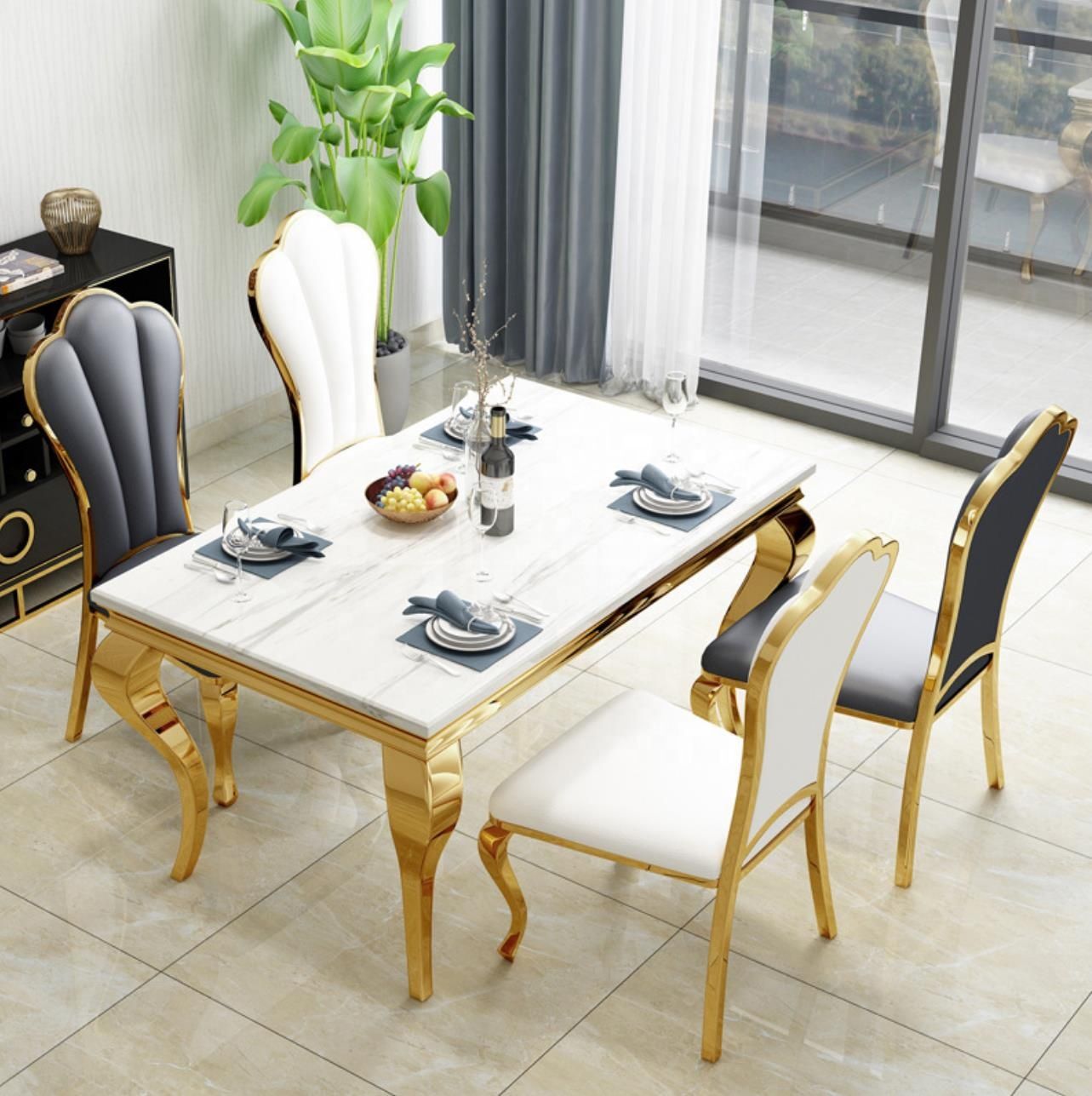 Dinning Room Dining Table Set Furniture Mable top Dining Table Exporter