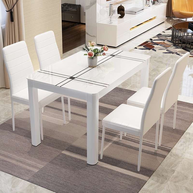 Simple modern stylish glass square 6 seater dining tables Exporter