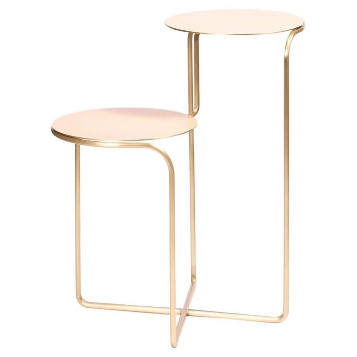 Wholesale Brass End Table With 2 Top For Living Room Gold Plated