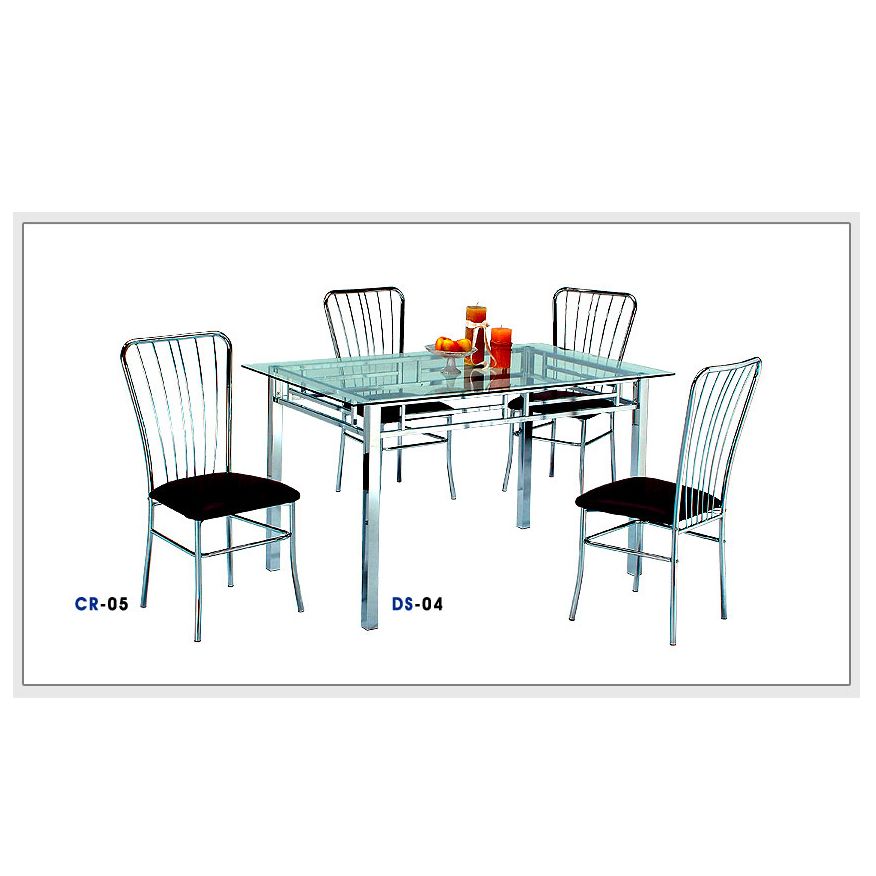 4 Seater Stainless Steel Dining Table Set Wholesaler