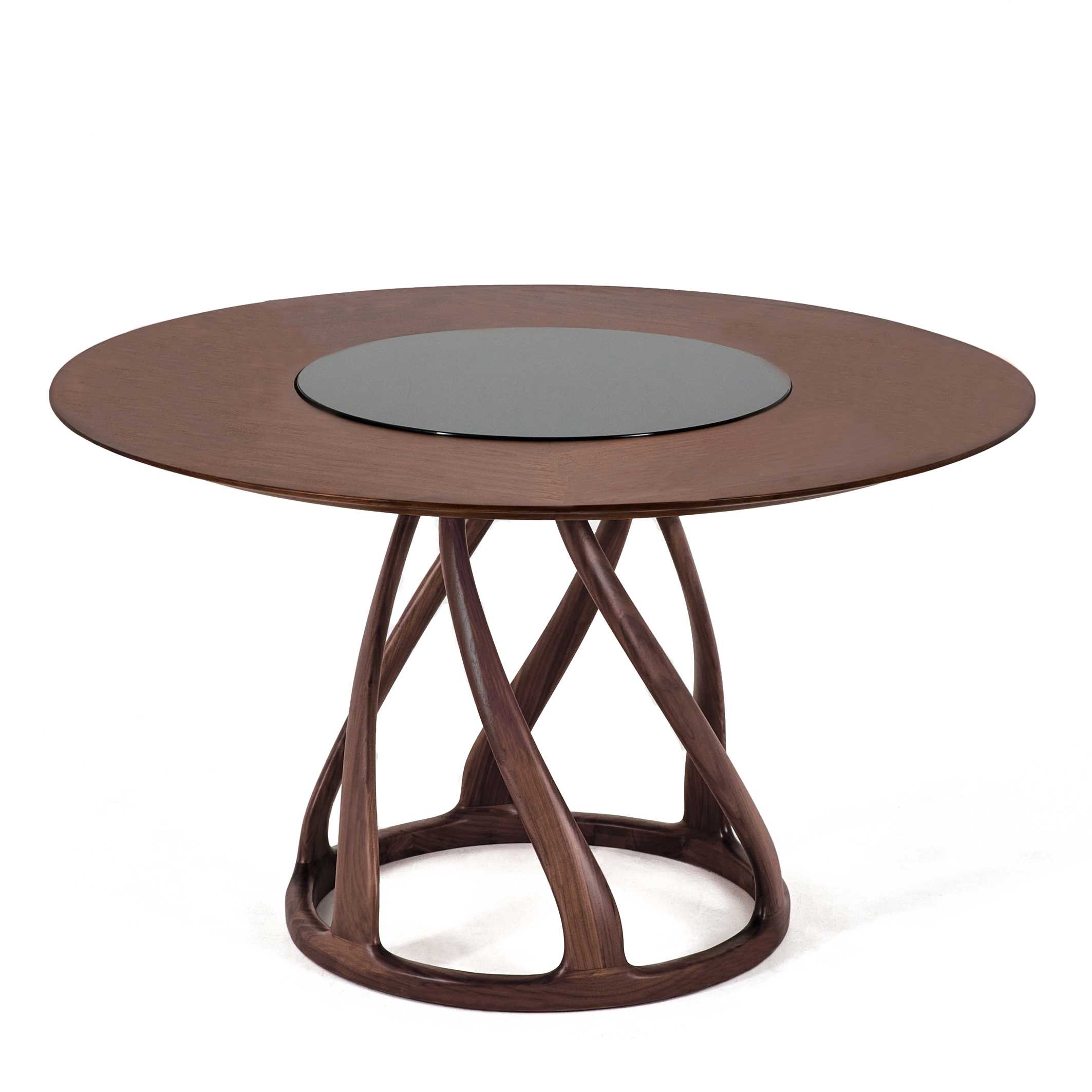 Walnut Marble Stone Wooden Dining Room Furniture Round Dining Table Exporter