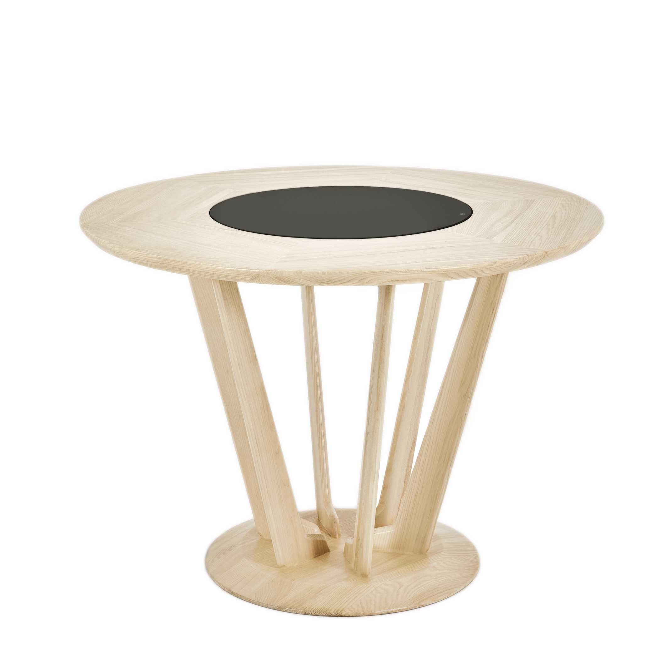 Luxury White Ash Marble Stone Wooden Round Dining Table Exporter