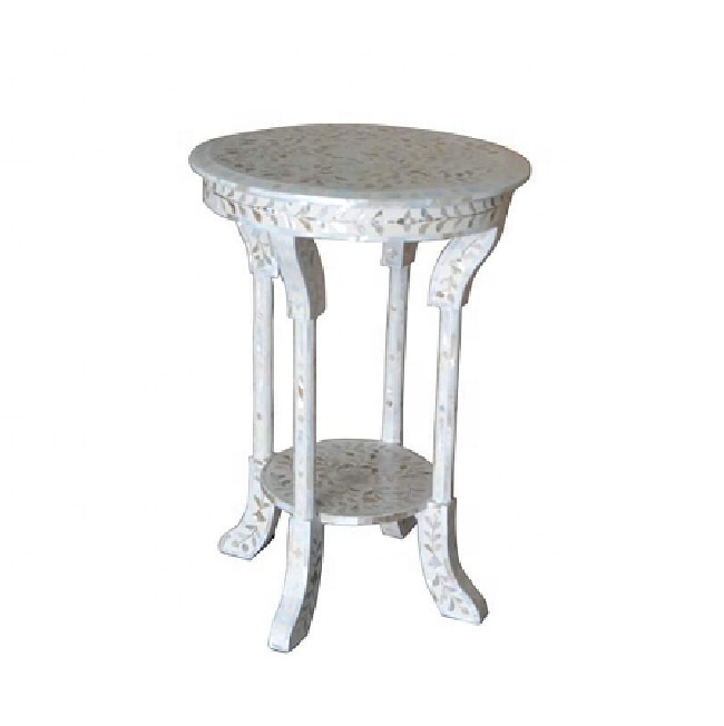 Hot Selling Mather of Pearl Inlay Resin Living Room Stool Furniture Manufacturer
