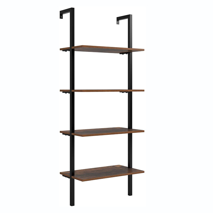 Wall Mounted Vintage Wood Storage Racking Living Room Wall Ladder Supplier