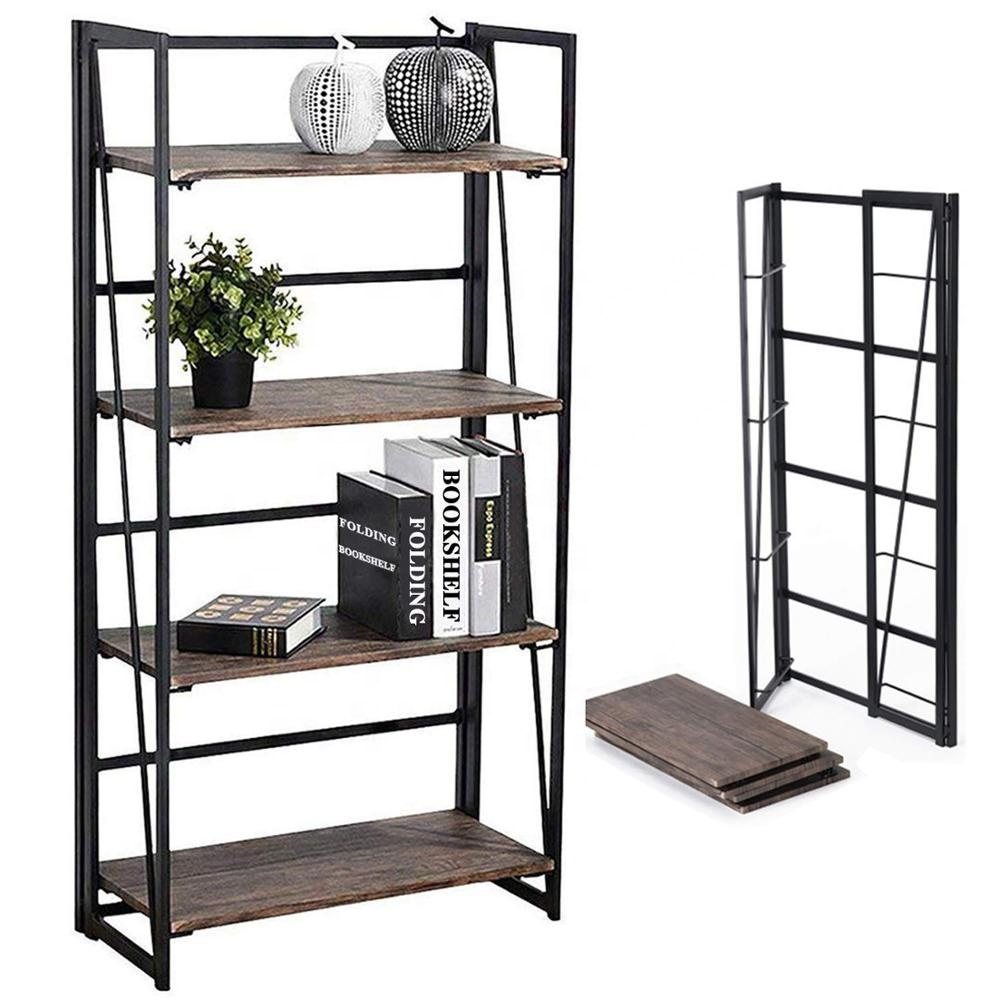 4 Tiers Bookcase Home Office Cabinet Industrial Standing Racks Supplier